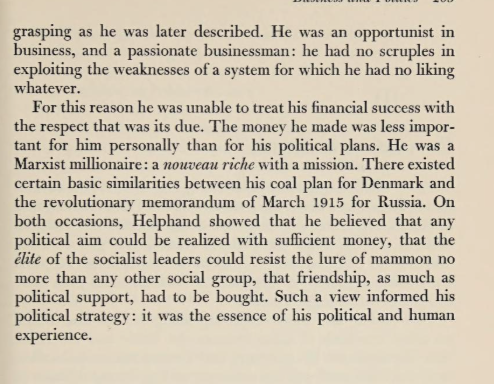 _PeterRyan's tweet photo. Alexander Parvus (Helphand) was one of the most impactful Marxists on history and this is how he was described:

"He was a Marxist millionaire: a nouveau riche with a mission"

"He lived like an oriental potentate, surrounded by an ostentatious show of wealth."

"Helphand himself mainly made money: his gains from the coal business ran into millions of kroner. He never denied the profits he was making: he even was, in his way, rather off-hand about them. 'Be it far from me', he wrote in 1918, 'to justify capitalist gain by personal qualities. But I do not see why I should not bring some of the surplus value, hoarded by the capitalist class, over to my side.' He was, he admitted, a 'businessman, industrialist, capitalist', but he was not using his money any more selfishly than was customary at the time...In relation to money, Helphand did not feel himself bound by the conventional socialist code."

"He was an opportunist in business, and a passionate businessman: he had no scruples in exploiting the weaknesses of a system for which he had no liking whatever. For this reason he was unable to treat his financial success with the respect that was its due. The money he made was less important for him personally than for his political plans. He was a Marxist millionaire: a nouveau riche with a mission...On both occasions, Helphand showed that he believed that any political aim could be realized with sufficient money, that the élite of the socialist leaders could resist the lure of mammon no more than any other social group, that friendship, as much as political support, had to be bought. Such a view informed his political strategy: it was the essence of his political and human experience."

[Image of Parvus to the left of Leon Trotsky] 

https://t.co/bBfd03LFRh