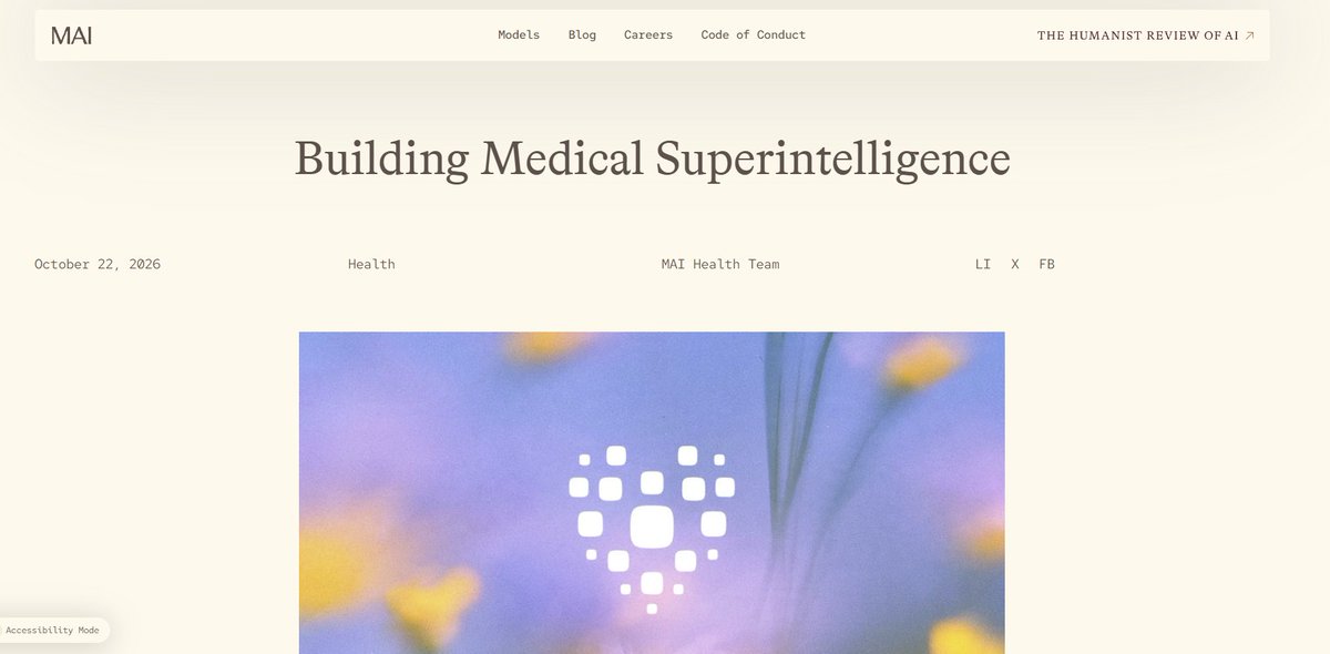 ZindanTech's tweet photo. Microsoft just published some seriously impressive AI diagnosis results in Science.

83% accuracy on complex medical cases vs. 36% for generalist doctors using reference materials.

That's WILD.

But you know what?

I really hope we don't turn healthcare into another AI leaderboard.

Because the question I'm most interested in isn't whether AI can beat doctors.

It's whether doctors WITH AI can become better than either one alone.

Imagine what that could mean for patients worldwide.

Still a long way from real-world clinical validation, but man...

THIS is the kind of AI progress I want to see. 🧬