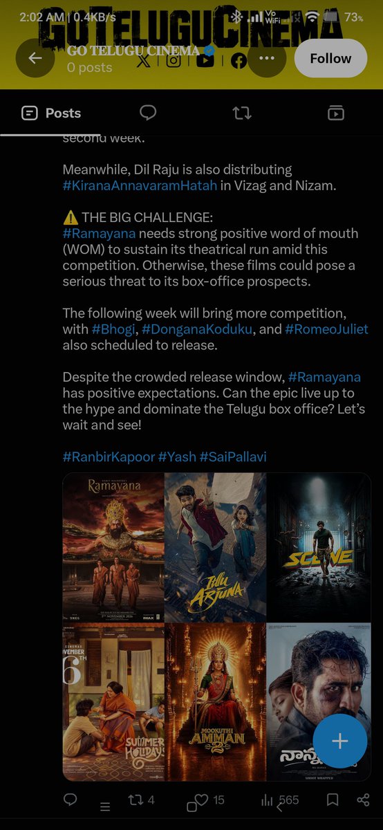 the_I_conqueror's tweet photo. @gotelugucinema What are u doing dude !!!
Just look at your profile you are being so diplomatic, I mean choose a path and try to stick on it why are you going left and right, shame on you page 🤡 https://t.co/nzQLWWJYNT