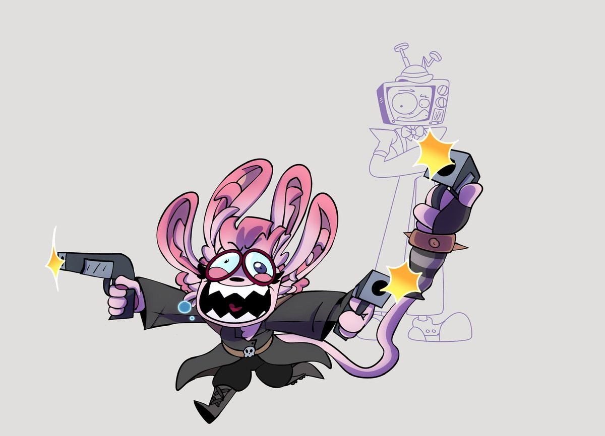 theartistisme43's tweet photo. I’m having fun on my break, so art until I come back fully! 

I made fanart of the pink thing!
#callingallvillains #cav #cavthepinkthing https://t.co/R2BOeaRe8s