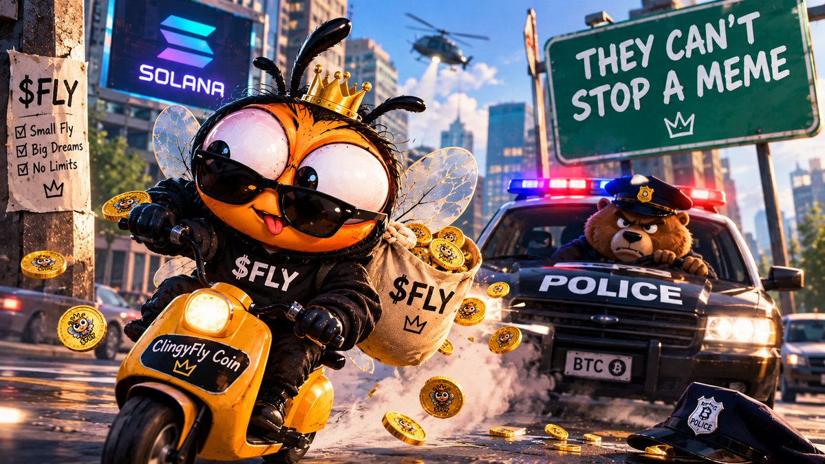 ClingyFlyCoin's tweet photo. 🚔 They said “STOP.” The fly heard “SPEED UP!” 🪰💨😂

$FLY doesn’t follow the crowd. 👑

#ClingyFlyCoin #Solana #CryptoMemes https://t.co/zVJiLWDLXx