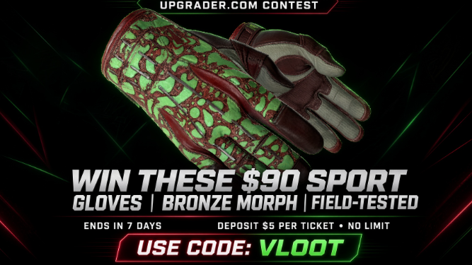 Destructum's tweet photo. ⏫95$ Upgrader Depo Contest  ⏫

🏆90$ Gloves Bronze Morph FT for a random🎟️
🎁5$ for Retweeting this tweet/tag friend/ retweet the quoted tweet under(reply with screenshot)

✅Depo 5$ per ticket-No Limit Code VLOOT
https://t.co/sPhPVT3F7C (Dm proof+username-site id)

⏰7D 
#CS2 https://t.co/AkY14ViUfb