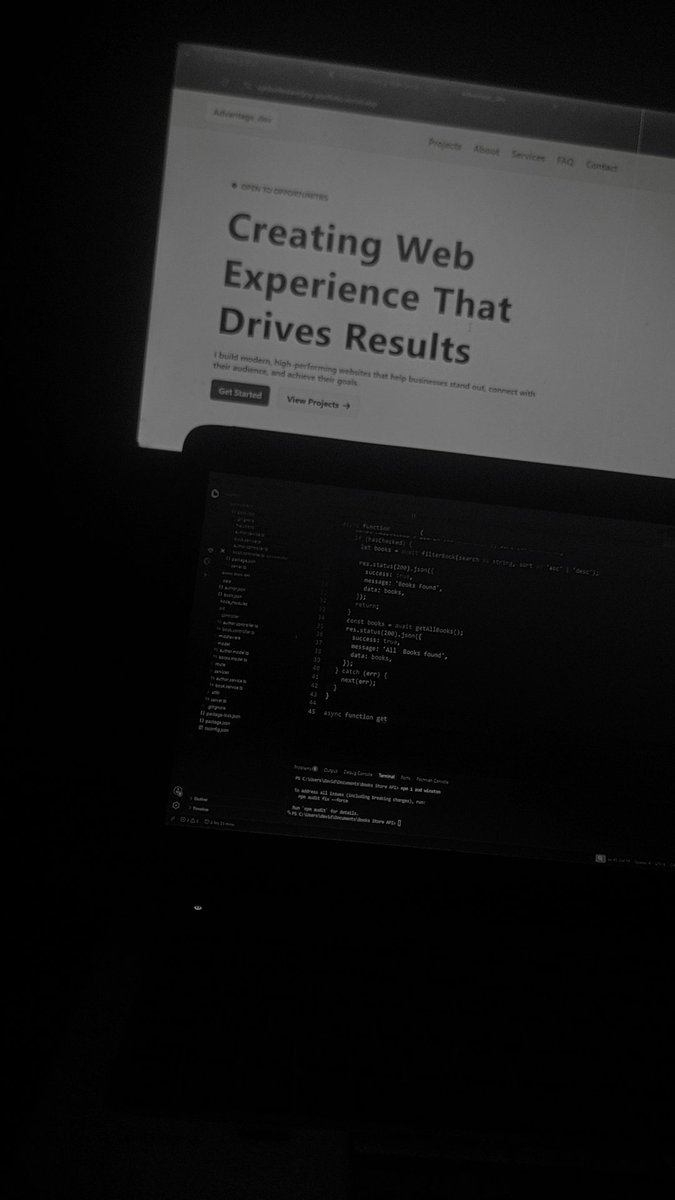 Advantage__dev's tweet photo. What I got done today as a Web Developer 

1. Showed up on my socials.
3. Continued designing a client's website in Figma.
4. Made some updates to my portfolio https://t.co/qEeSedt0ye