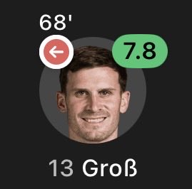 Satoshiboomer's tweet photo. Another goalless game for Groß when Hinshelwood is in the team.   That’s 21 in a row now.  #FPL https://t.co/PKMiiP4kI9