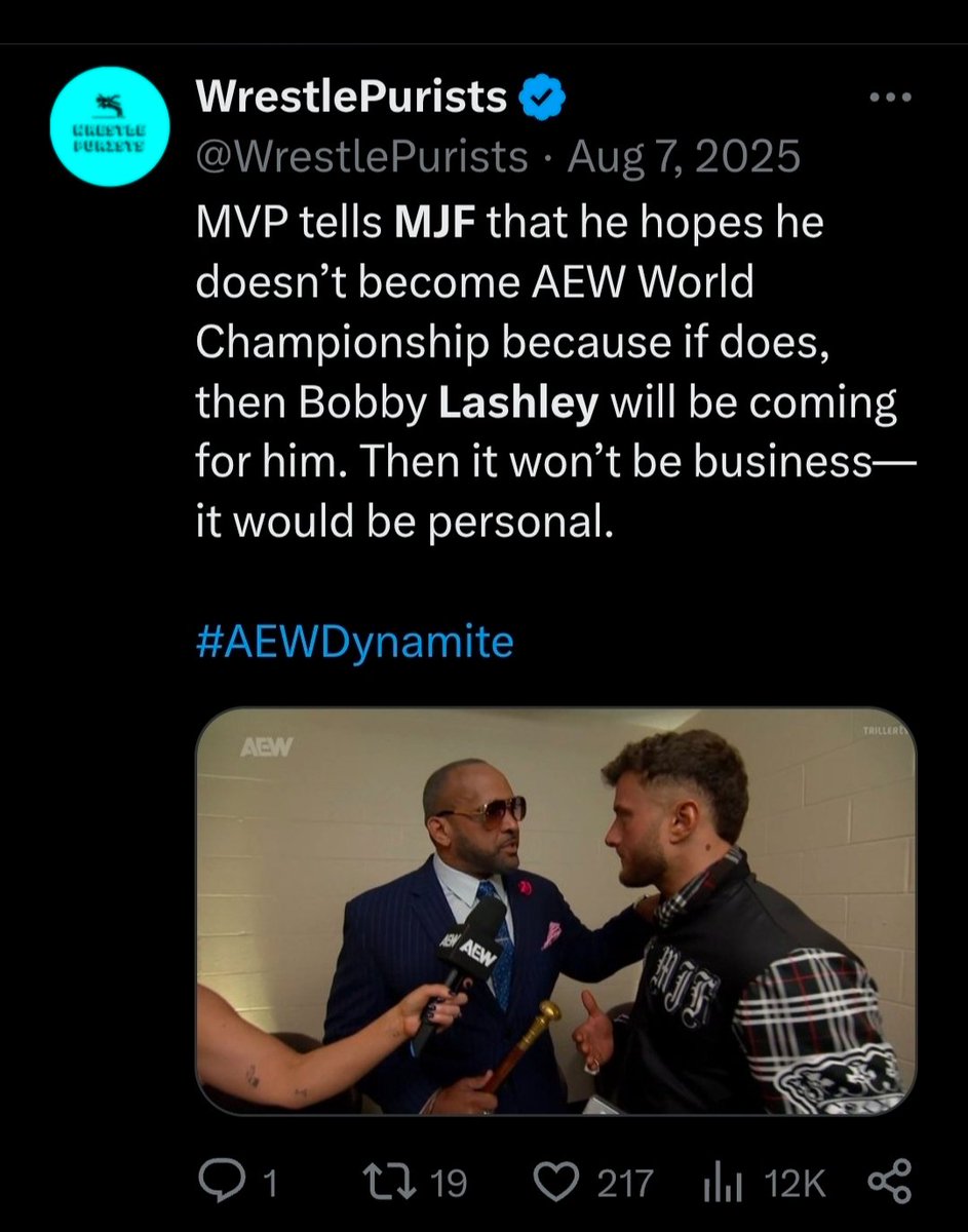 Grizzexploder's tweet photo. @Janitorcleans @7700saint No MJF match when he was champ either https://t.co/8alm9hWCbf