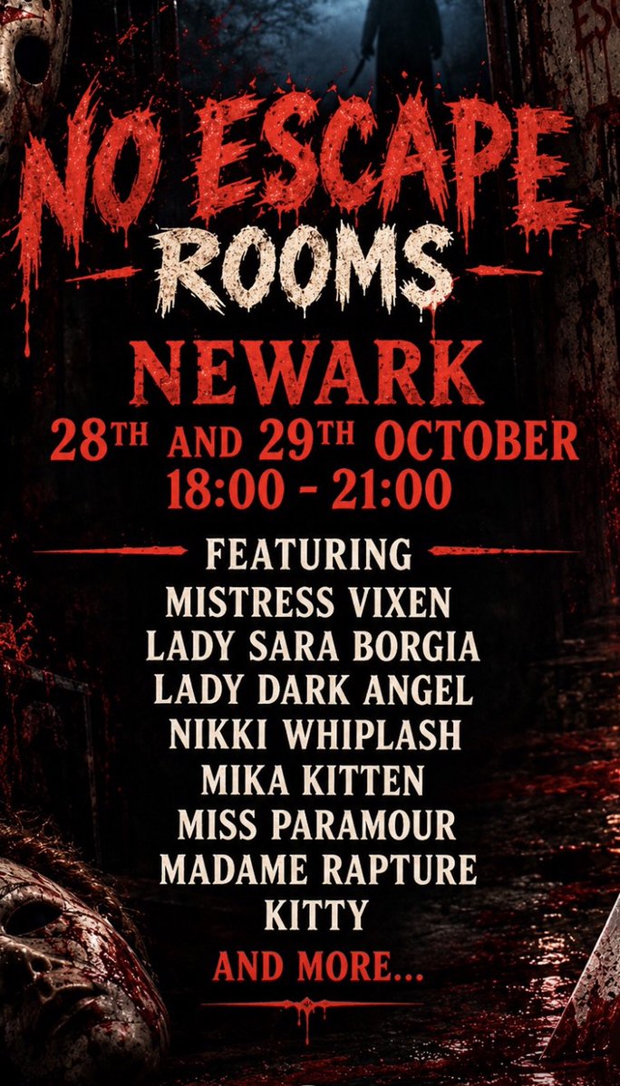 superslutuk's tweet photo. No Escape room with @MistressVixen @FetishKittyx   and many more. It will be a night to remember https://t.co/zzBvOcqqYv