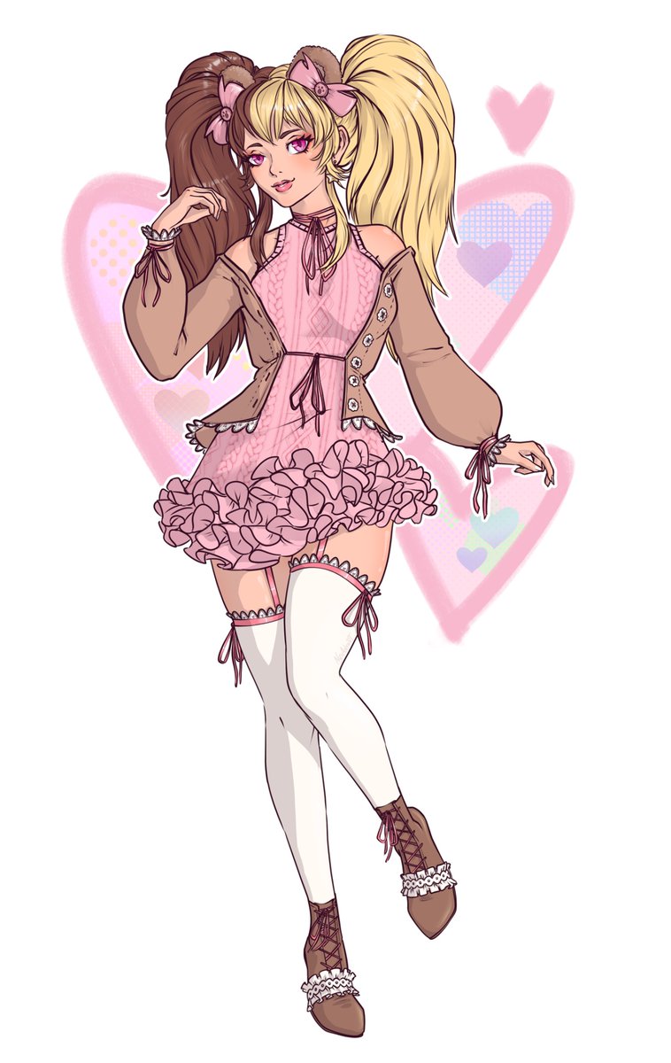 teddybear_belle's tweet photo. Didn’t we do this already? Oh well lmao 

Vtuber vs irl 🧸💖🎀

🎨/ @NyxAstraVT https://t.co/OfpWPwrkYx