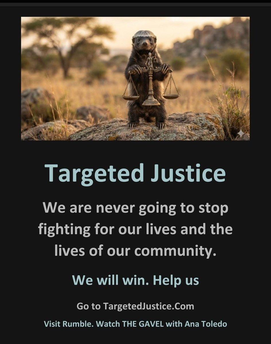LBea10303573's tweet photo. @TargetedJustice Targetedjustice is doing fantastic work. Thank you! 🙏❤️ https://t.co/nHTViYCy0w