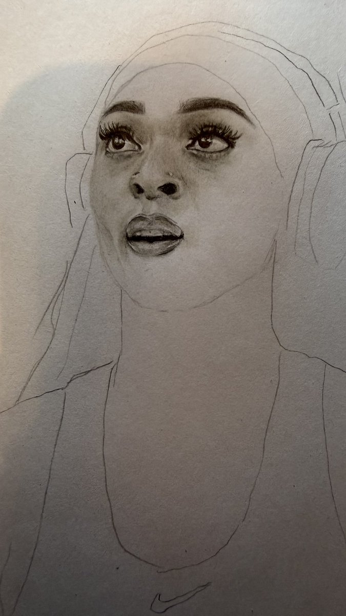 LenaChebotareva's tweet photo. My new #pencildrawing in progress 🥹🙃 I really miss her on the court🤧 #wnba #dijonai https://t.co/SuoXCZRpMj