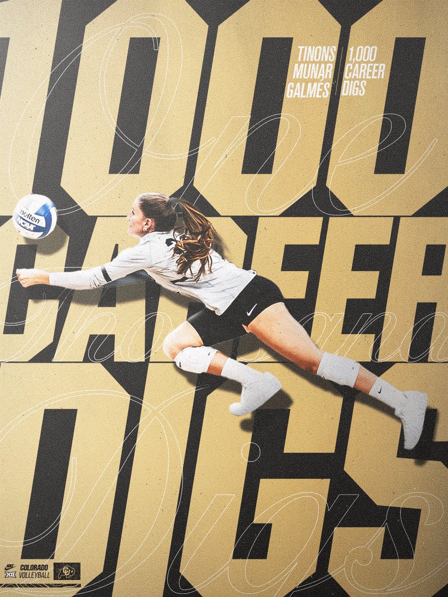 CUBuffsVB's tweet photo. she’s unstoppable ���🤩‼️

Tinons Munar Galmés just reached 1,000 career digs!! https://t.co/pveI4frRcf