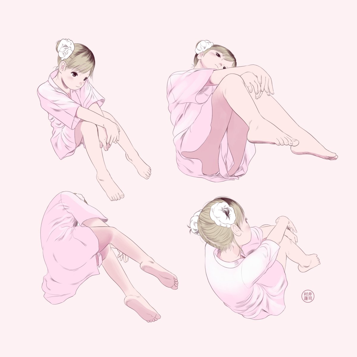 murata_akb's tweet photo. Ain - Kimono pose study https://t.co/H3WNzcJgmV