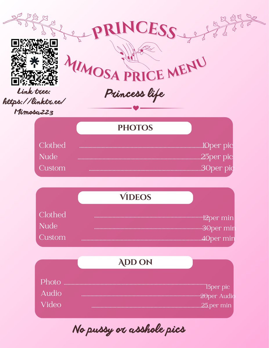 Mimosa_223's tweet photo. @coffeeboy726 These are my prices should I raise them 😭😭 https://t.co/rrV2rCcVPF