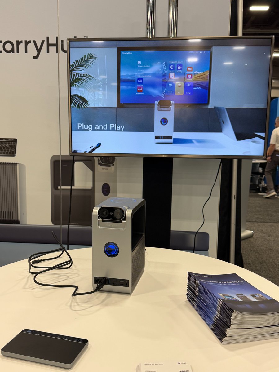 CZUROfficial's tweet photo. A few moments from HR Tech 2026! 👋✨
Thanks to everyone who stopped by our booth to check out StarryHub! It was great meeting you all and chatting about smarter meetings. 💙
#CZUR #StarryHub #HRTech2026 #SmartMeetings #exhibition https://t.co/EpyzuHiXuY