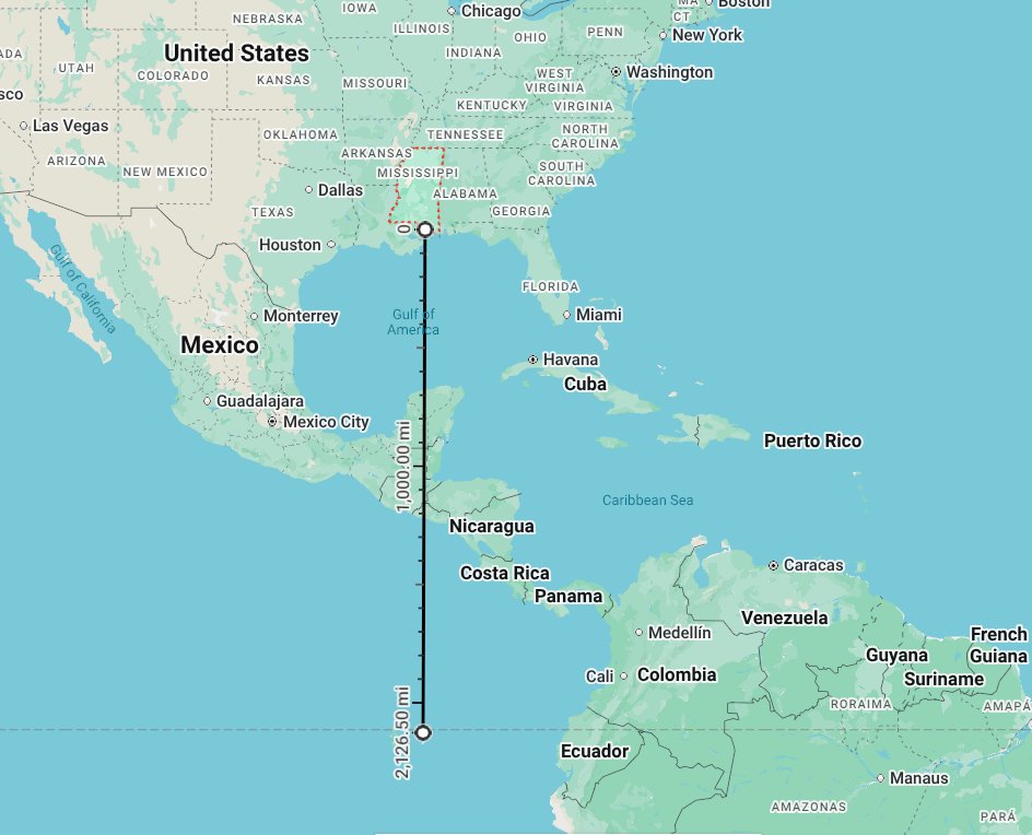 shagbark_hick's tweet photo. I find it disconcerting to think that Mississippi is over 2,000 miles from the Equator.

Think about what that means in the summertime. MS is already frighteningly hot, but for 4,000 miles south, it's just as hot if not hotter. And most humans live there.

Horrifying to imagine. https://t.co/Y0bYyr3kpt