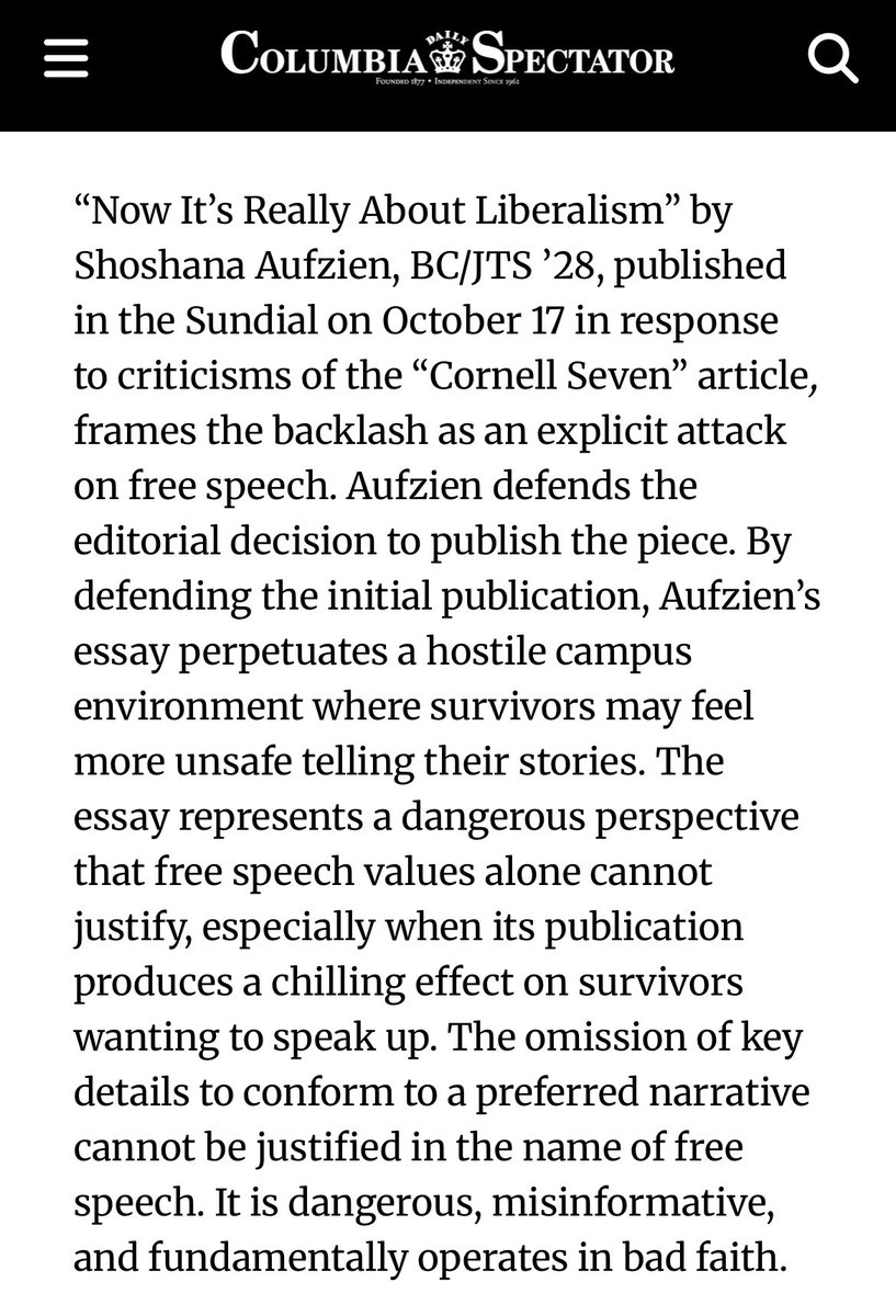 shoshanaaufzien's tweet photo. I’m convinced @cudems never read past the headline. Talk about “operating in bad faith”… https://t.co/NInf4uaqNs