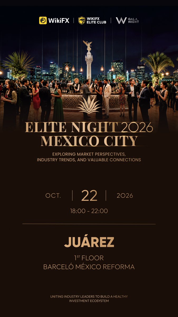wikifxjapan's tweet photo. 🇲🇽✨ Elite Night 2026 · Mexico City 開催！
中南米FX市場の未来を切り拓くべく、世界中のFXプロフェッショナルと業界リーダーがメキシコシティに集結します🤝
新たな出会い。無限の可能性。
続報をお楽しみに！

#WikiFX #WikiFXEliteClub #WikiFXEliteNightMexico #FX #メキシコFX #Web3 https://t.co/ugYJESOIHR