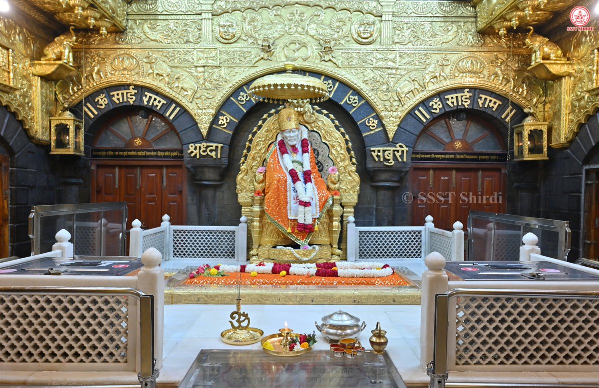 SSSTShirdi's tweet photo. *!! ॐ साई राम !!*
*श्री साईबाबा संस्थान विश्वस्त व्यवस्था,शिर्डी*
*!! ॐ Sai Ram !!*
*Shri Saibaba Sansthan Trust, Shirdi*
≈≈≈≈≈≈≈≈≈≈≈≈≈≈≈≈≈ 
*आरती :-शिर्डी माझे पंढरपुर*
*शुक्रवार २३ ऑक्टोबर २०२६*              *Aarti :-Shirdi majhe Pandharpur*
*Friday 23 October 2026*