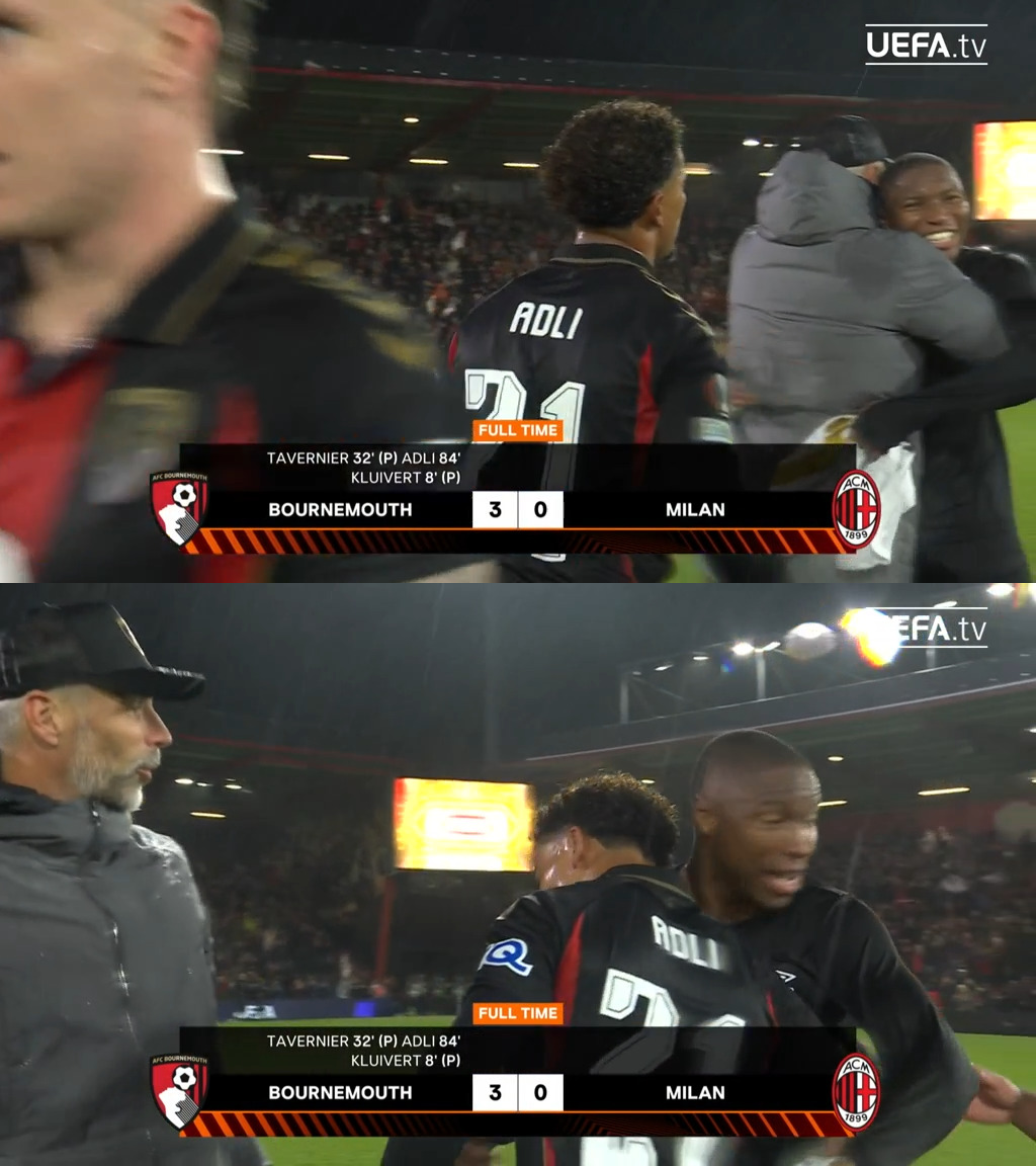 FCOneFootball's tweet photo. 🔚 FULLTIME 

🏴󠁧󠁢󠁥󠁮󠁧󠁿 Bournemouth 3-0 Milan 🇮🇹

▪️ The Cherries claimed their third league phase win in style at home to Milan.

#UEL #BOUMIL https://t.co/D8wtU470cg