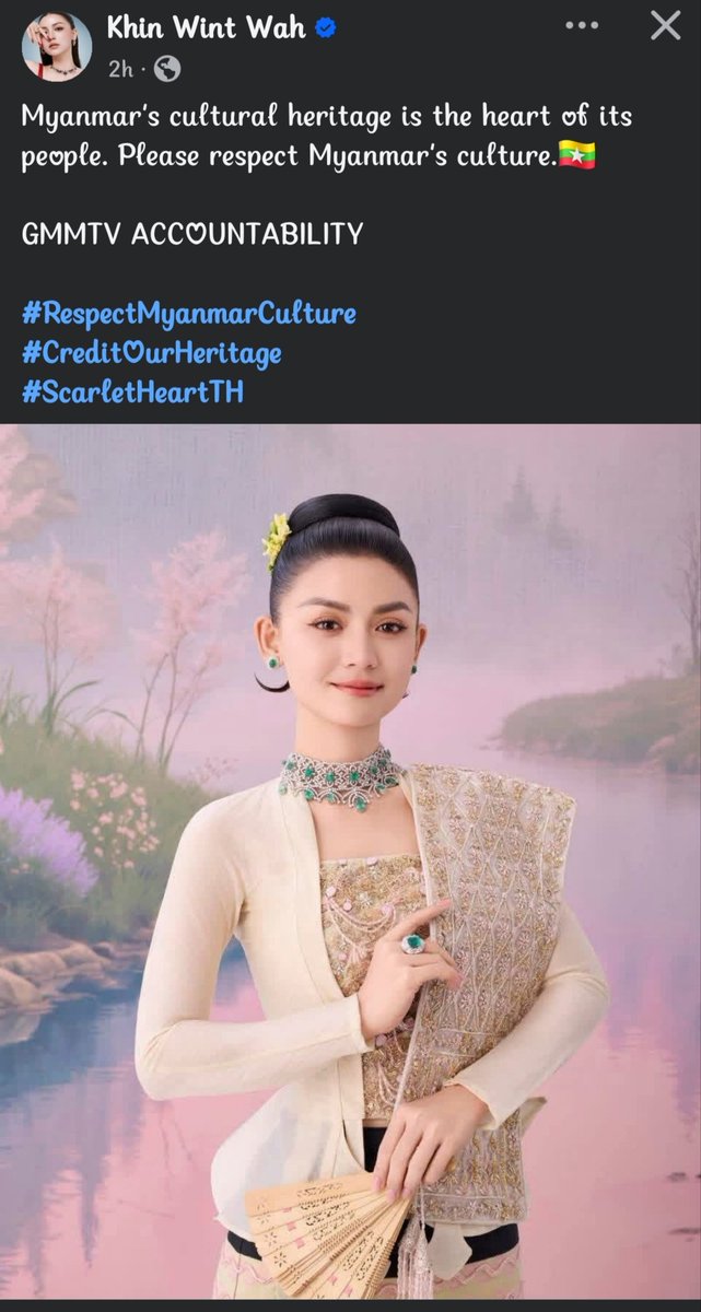 sumyatpp9's tweet photo. Myanmar's cultural heritage is the heart of its people. Please respect Myanmar's culture🇲🇲
@GMMTV

GMMTV RESPECT OUR CULTURE

#RespectMyanmarCulture
#CreditOurHeritage
#ScarletHeartTH https://t.co/b9UDNn6Jky