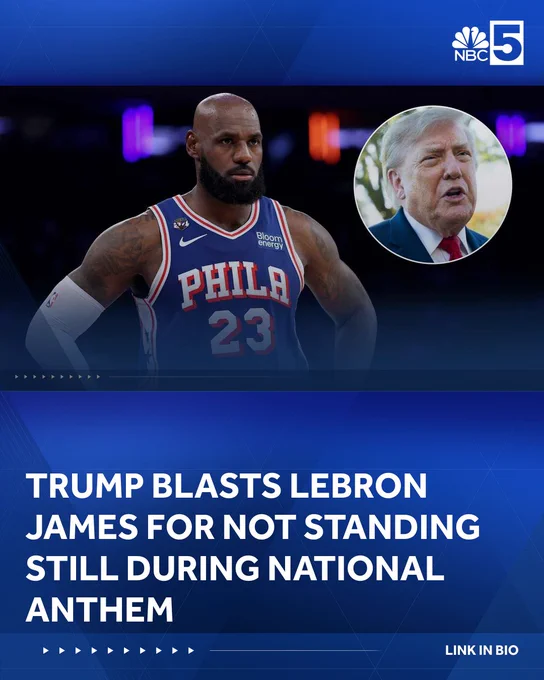 President Trump blasts LeBron James for not standing still during the national anthem.