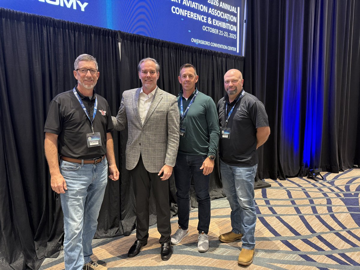 maxwellwise's tweet photo. Traveled this afternoon to Owensboro to participate on a legislative panel at the KY Aviation Association annual conference. It was an honor to participate alongside KY Speaker of the House David Osborne & House Caucus Chairwoman Suzanne Miles.  Great to see Taylor Co Airport board members Kirk Anderson, Todd Parish & Kacey Bruce in attendance.