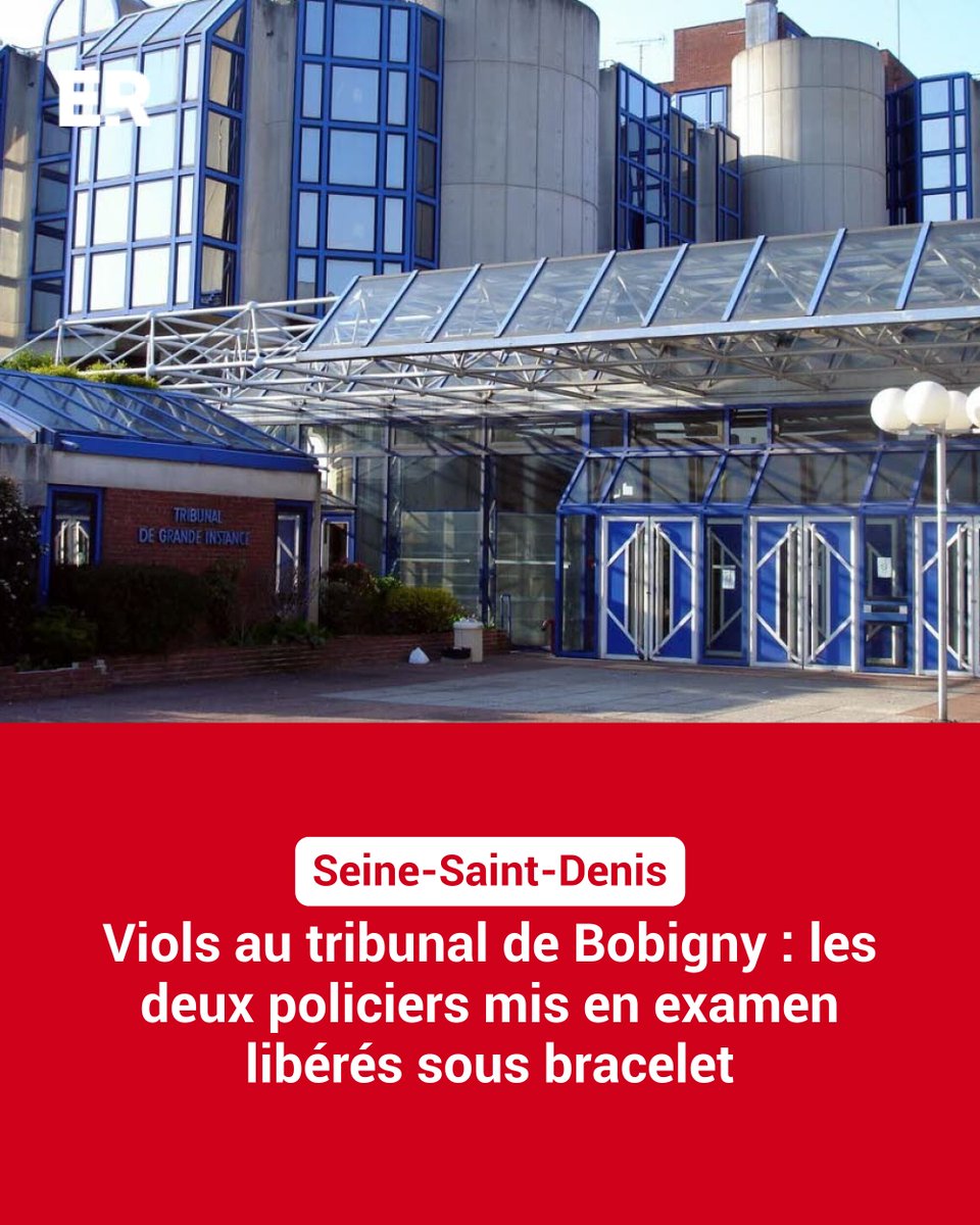 lestrepublicain's tweet photo. La cour d’appel de Paris a confirmé jeudi la libération sous bracelet électronique de deux policiers accusés de viols au dépôt du tribunal de Bobigny.
➡️ https://t.co/530c7aI6eE https://t.co/Az47tfc1Pq