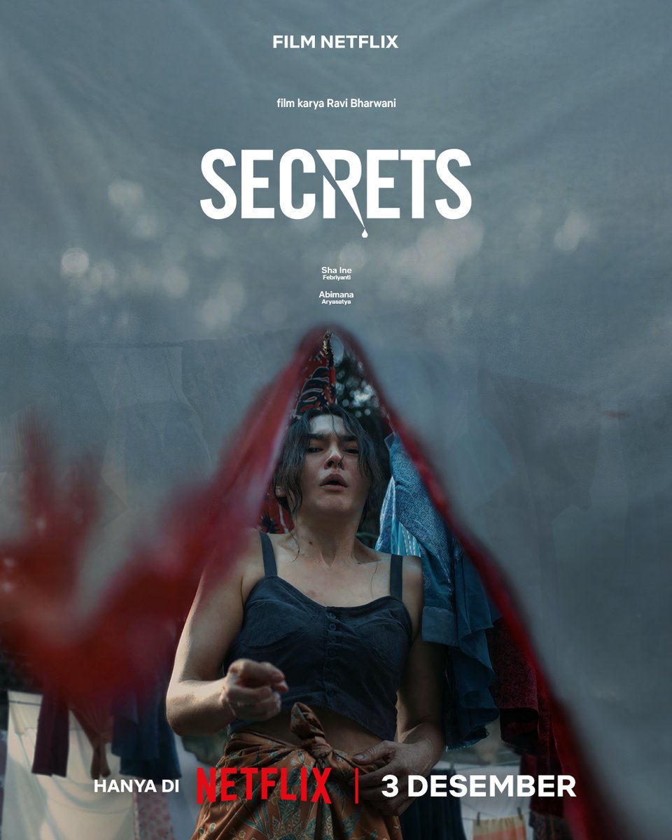NetflixID's tweet photo. Ketika rahasia masa lalu kembali, hidupnya tidak akan sama lagi. Dibintangi Sha Ine Febriyanti &amp; Abimana Aryasatya, film Secrets tayang 3 Desember di Netflix. https://t.co/XHLX4Uqlhx