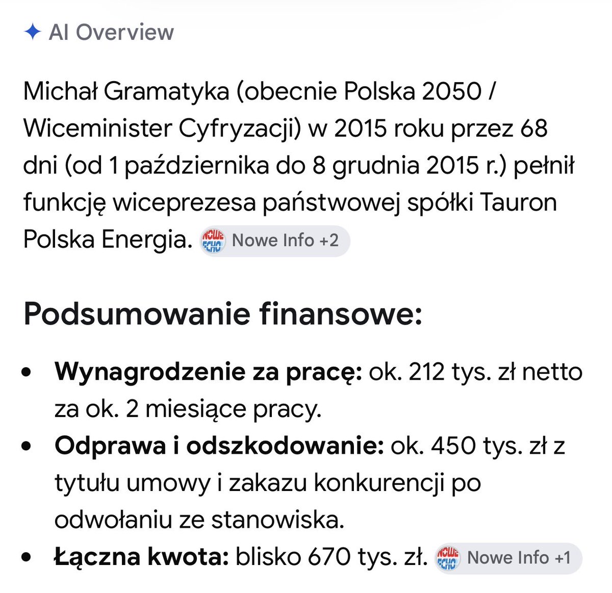 MIREKzToronto's tweet photo. @McGramat @JacekWilkPL Pan powinien przeprosić Polakow za wiele rzeczy. Choćby  oddać te 
670 tysięcy za 68 dni na stanowisku prezesa w Tauronie w 2015 roku.  Takie przekręty tylko wam uchodzą na sucho https://t.co/4FSeeQ53tW
