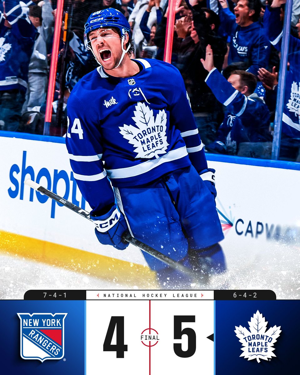 NHL's tweet photo. THE LEAFS WIN IT WITH 28 SECONDS LEFT IN REGULATION! 🔥 https://t.co/LNvtGS2cqt