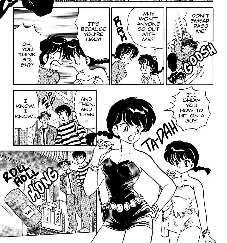 plazynoodles's tweet photo. the only reason ranma will ever flirt with a guy is if its a competition with himself LOL https://t.co/8ANeEka6z1