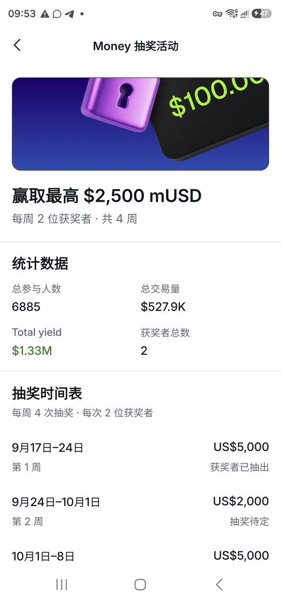 VIP8888883's tweet photo. 小狐狸 @MetaMask 太抽象了，不发空投竟然搞上手机端抽奖了！

手机端 Rewards 活动已开奖，可以去 Rewards 页看看有没有中，一共中8个人，只要用手机端交易的就有机会！

一起来看看这2500万发落谁家吧！ https://t.co/SRePQiP4oz