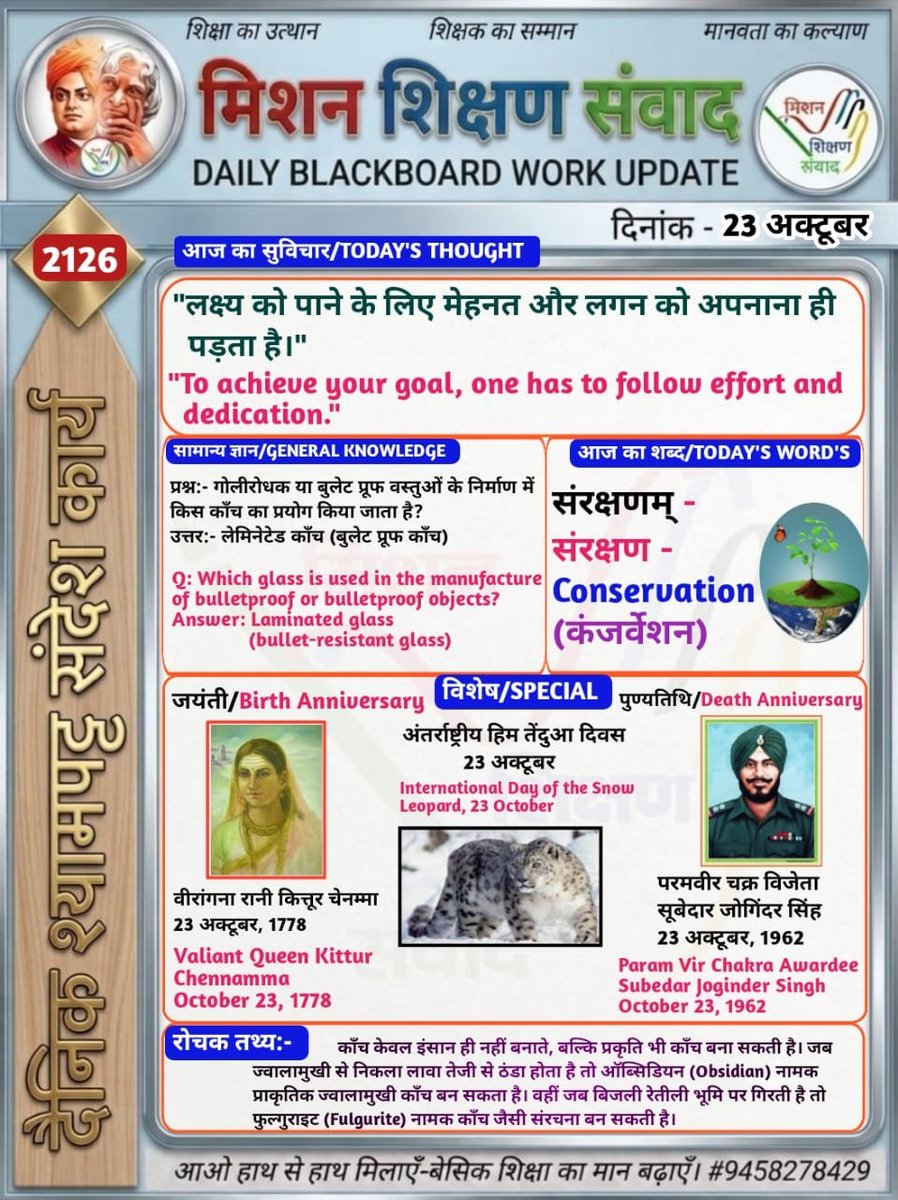 BpSingh46895365's tweet photo. मिशन शिक्षण संवाद से जुड़ें💐💐
1.आओ सीखें संस्कार 2. योगा कैसे करें ? 3. दै निक गतिविधियां 4. प्रतियोगिता की तैयारी 5. महान बिभूतियाँ 6. आज का विशेष.
#बेसिक #शिक्षा #वायरल #फॉलो #studentsuccess #स्कूल #संस्कार #मिशनशिक्षणसंवाद #dmsitapur #bsasitapur https://t.co/XfH7DVMxef