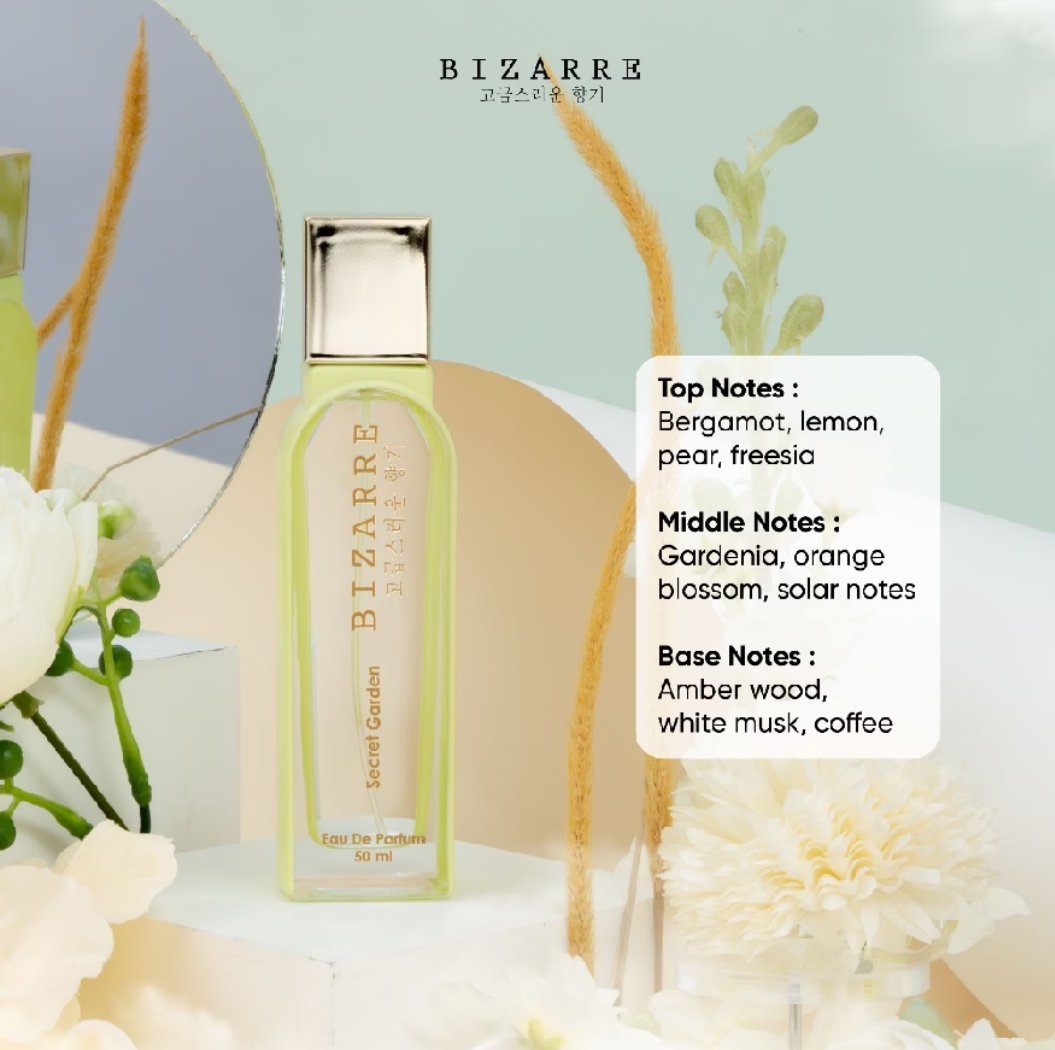 blubitesz's tweet photo. Bizarre varian Secret Garden ini wanginya manis seger buah gitu. Kalo kalian cari parfum murce ini cocok bgt di kantong. Harganya cuma 40k an udah dapet parfum 50ml ✨

https://t.co/T76YtN6ZLT https://t.co/a8JXtEU5At