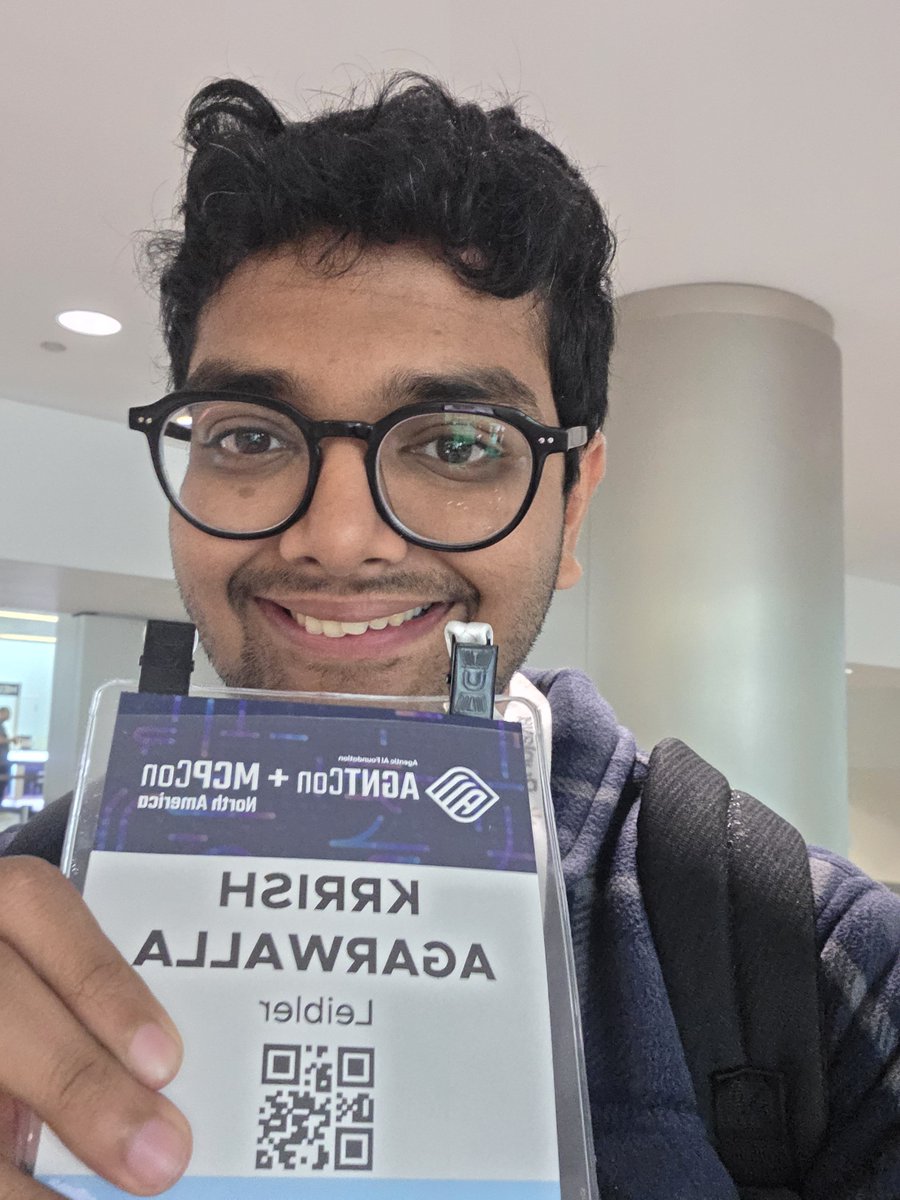 Krrishagar's tweet photo. Yooo! I was at agentcon, learnt a lot from everyone.

TLDR; Observability platforms are moving into evals creation because it turns out traces are a good source of evals :)

These two weeks have been quite busy with conferences and stuff now back to building. https://t.co/s8Nm4j1EDu