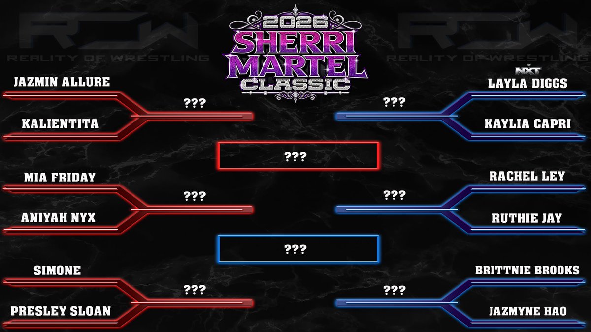 TheOfficialROW's tweet photo. ‼️ BREAKING NEWS ‼️

The official brackets for the 3RD ANNUAL SHERRI MARTEL CLASSIC TOURNAMENT are HERE!

12 of the top rising female stars are ready to battle it out for a career-defining opportunity and the chance to become wrestling’s NEXT BREAKOUT STAR! 

🚪 Doors Open: 6:30 PM
🔔 Bell Time: 7:00 PM
📍 9300 Emmett F. Lowry Expressway
Texas City, TX 77591

🎟️ GET YOUR TICKETS NOW:
https://t.co/ndqbbeRHuv