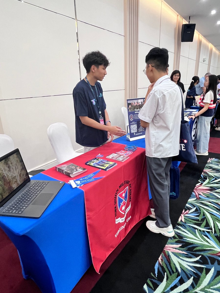 forkunion's tweet photo. 🌏✈️ Gary Leydig is still on the move! From Bangkok back to Vietnam for three more events, one in Hanoi and two in Ho Chi Minh City!

A special thank you to Minh Dao ‘23 and Ms. Hong Ngo, mother of cadet Kang Le, for helping represent Fork Union! 

#ForkUnion https://t.co/EA7nr6TcXq