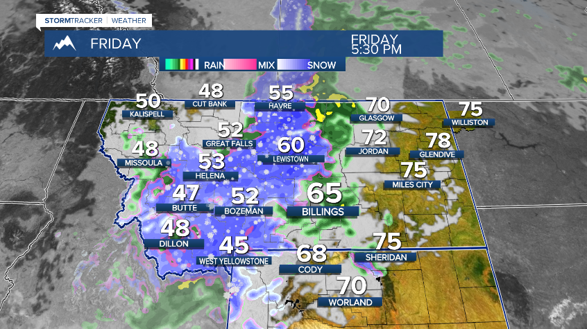 JasonStiff's tweet photo. We had 60s and 70s all over Montana and Wyoming on Thursday... 10-20 degrees warmer than average! A cold front will help usher in wind, rain and snow on Friday and it will be much cooler! I'll have your complete 7-day weather forecast at 10PM!

#Montana #Thursday #Friday #weather https://t.co/zg8jsik0yX