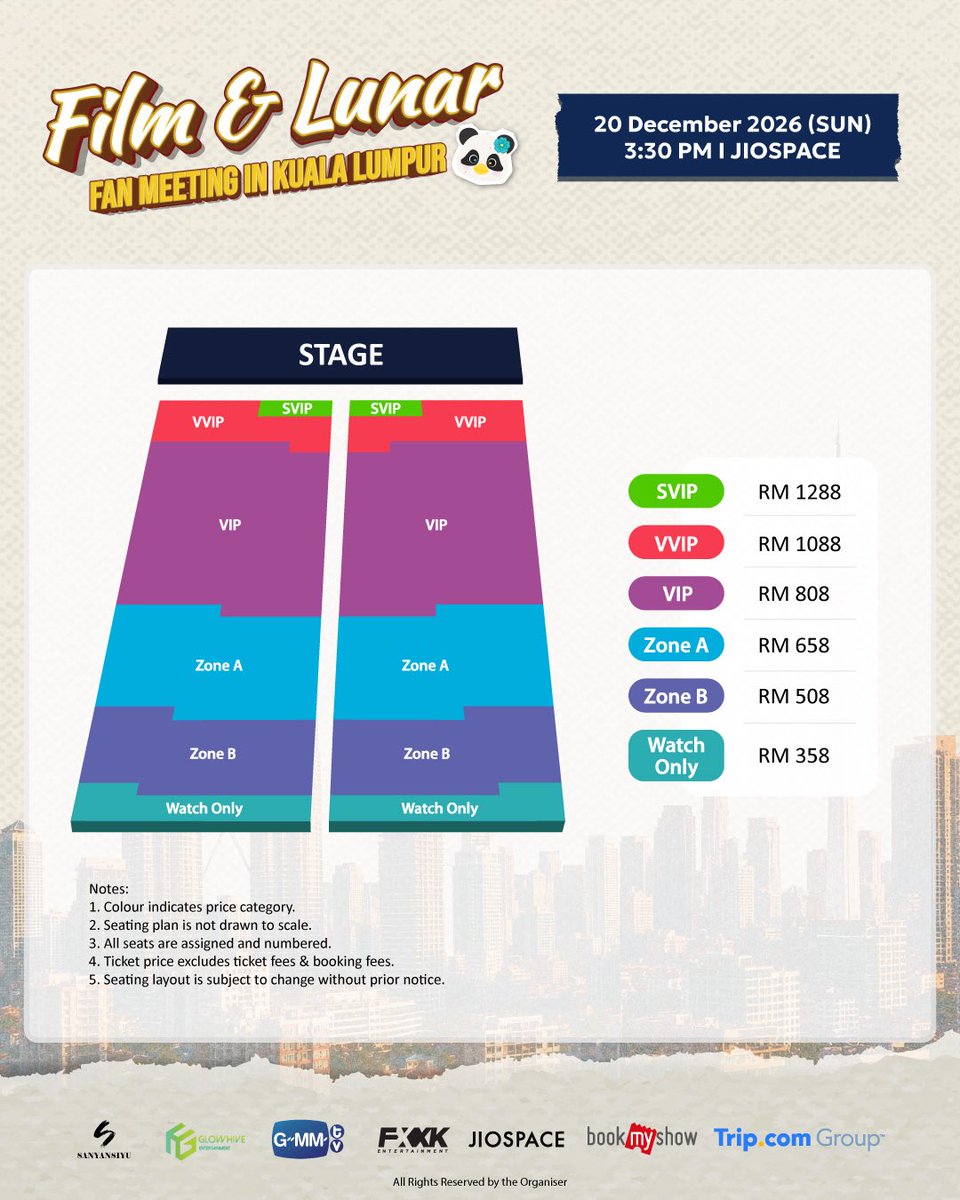 sanyansiyu29's tweet photo. 【FILM & LUNAR 1st FAN MEETING IN KUALA LUMPUR】

Kuala Lumpur, dah ready? 
It's your turn to go “WOW WOW WOW!”

❤️‍🩹🐈‍⬛Film is coming to town! 
And yes, Madam Lunar is coming too!🐣🐼

Double the smiles, double the cheer,
Good luck staying calm when these two are near! ❤️‍🔥

Event Details⬇️
📅 20 December 2026 (Sunday)
🕞 3:30 PM
📍 JioSpace, Kuala Lumpur

Grab Your Tickets⬇️
🎫 29 October 2026 (Thursday)
⏰ 1PM (Malaysia Time)
🔗 Ticketing Platform：
1️⃣ BookMyShow MY
https://t.co/wOMBcjr6kb
2️⃣ https://t.co/GRBoR4oZhR / 携程

Add-on Benefits⬇️
More information will be announced on 10/11/2026 (Tuesday)

🗓️JOM! Mark the date, clear the way,
Film and Lunar are coming to play🎯

Kuala Lumpur, can you handle this much cuteness? Bring your loudest cheers — 
We’ll see you there!

#filmracha
#LUNAR
#GMMTV
#FilmxLunarFMinKL