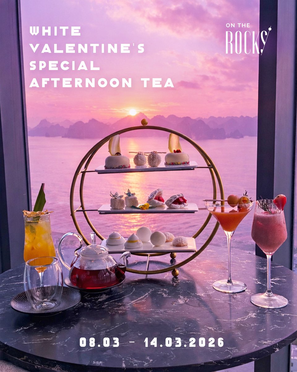 SavanmnSextoBJq's tweet photo. White Valentine’s Special Afternoon Tea tại On The Rocks. Thưởng trà, bánh ngọt và món mặn tinh tế trong không gian sang trọng hướng biển, dành cho những khoảnh khắc trọn vẹn bên người thương. 08–14. 03 | 380. 000 VND net/2 khách https://t.co/LlZCqafmH4