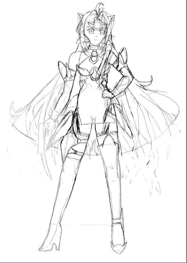 HALcomics2's tweet photo. It's starting to actually look like KOSMOS now, been sick, but almost better, so I'll hopefully finish this weekend. Gotta fix her left arm. https://t.co/qbTNswWlqB