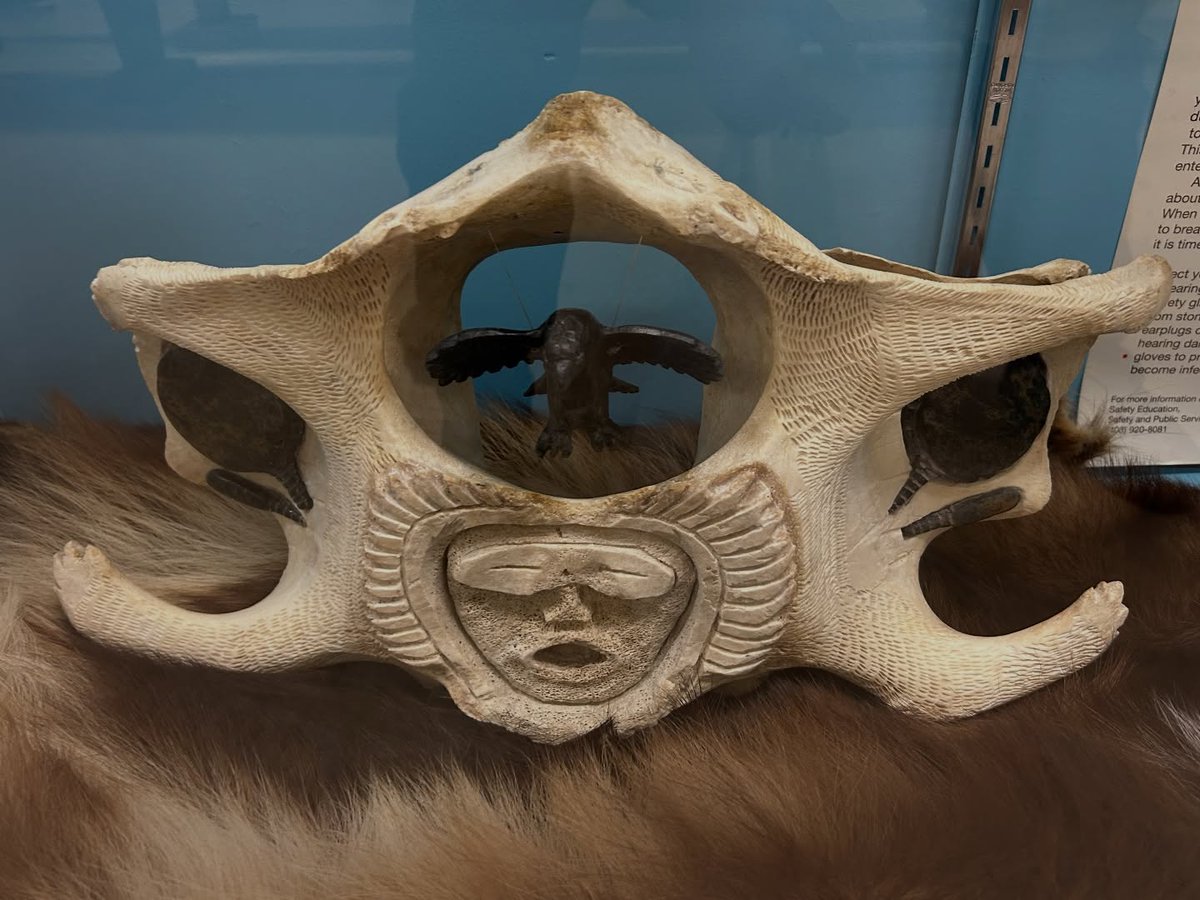 AubrielCQLiu38I's tweet photo. More remarkable pieces from the Isanitak Museum in Churchill, Manitoba, beginning with a carving made from a whale vertebra. https://t.co/RFec2YyFAv