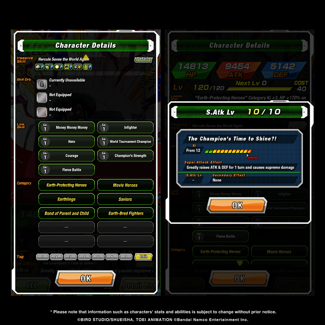 dokkan_global's tweet photo. First-hand information on UR [Valor Etched into History] Hercule's stats! https://t.co/vI948CXhu2