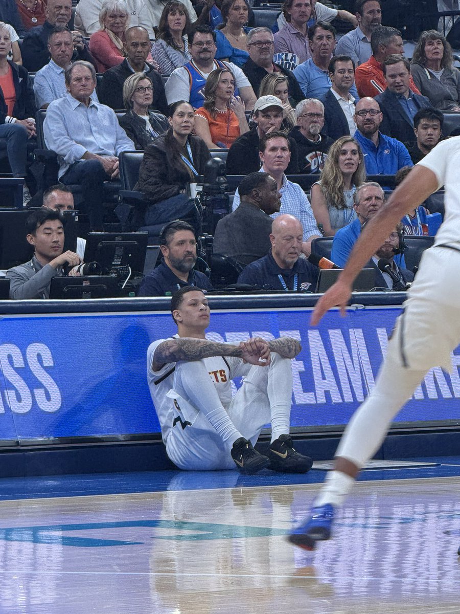 CoachCalArk's tweet photo. TB checking in to his first regular season NBA game!!! https://t.co/4x8oQZ28VK