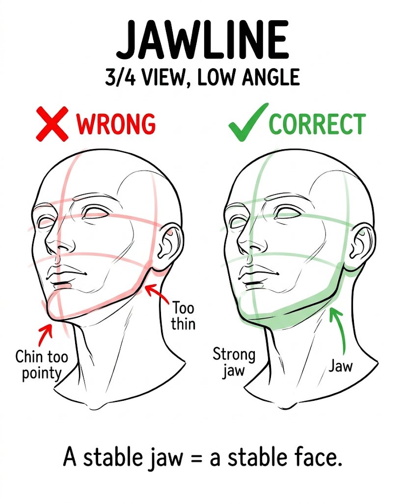 deskmatis's tweet photo. How to draw an strong jawline https://t.co/todzeFGSIr