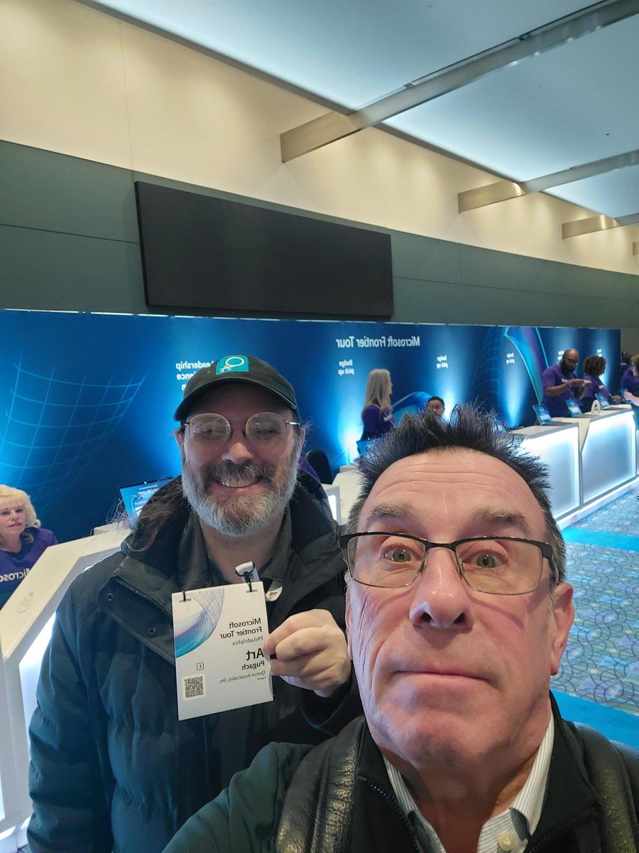 QueueAssociates's tweet photo. 🤖 Queue Associates at the #MicrosoftAITour in Philadelphia! Art Pugach volunteered at the AI Connection Hub, while Global Managing Director Jeff Goldstein and VP of Emerging Tech David Rosenthal connected with the #Microsoft community on AI innovation and business impact. https://t.co/gnwg0ZMfnA