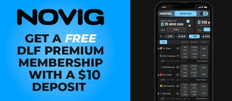 DLFootball's tweet photo. Drop $10 on Novig, use code DLF, walk away with a FREE year of DLF Premium and $25 in trade credits. That’s it. 🎉💰🏈🔥

🔗 https://t.co/OV6tLOf5QD https://t.co/Myv40xmRcx