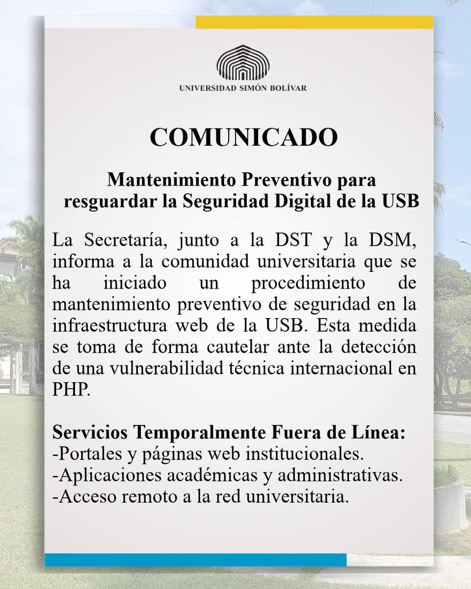 campusb's tweet photo. ¡Atención Comunidad Uesebista!
#campusb
#usbnoticias
#prensausb
#USBve https://t.co/7tJfQeLwRJ
