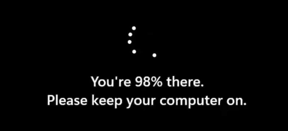 Doc_Polymath's tweet photo. 2:40PM on a Thursday. Just wrapping up some things from a client meeting so I can ship the final hand-off documents. I'm 10 minutes out from being done. Windows wants to reboot. Required. Not asking; Telling. 

You have 30 seconds to comply.

Fuck you, @Microsoft https://t.co/KozLLcmR20