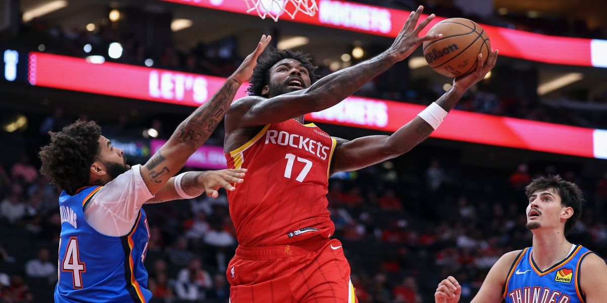 TheRocketsWire's tweet photo. NBA downgrades Tari Eason foul following ejection vs. Mavericks

📸 Troy Taormina, IMAGN IMAGES via Reuters Connect https://t.co/mHIGdNPNjj https://t.co/4ink1eyzj7