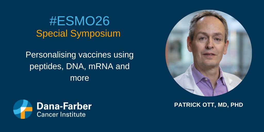 Dana-Farber News ESMO 2026 slide: Cancer vaccines are making headlines at #ESMO26. @DanaFarber's